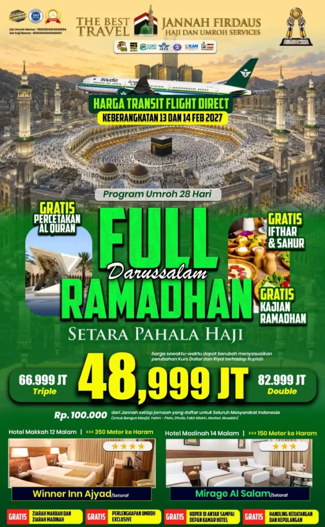 Umroh Full Ramadhan Darussalam – 28 Hari