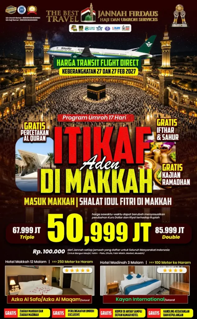 Umroh Itikaf Ramadhan Aden – 17 Hari
