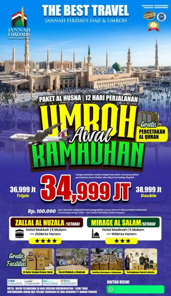 Umroh Awal Ramadhan Al Husna – 12 Hari